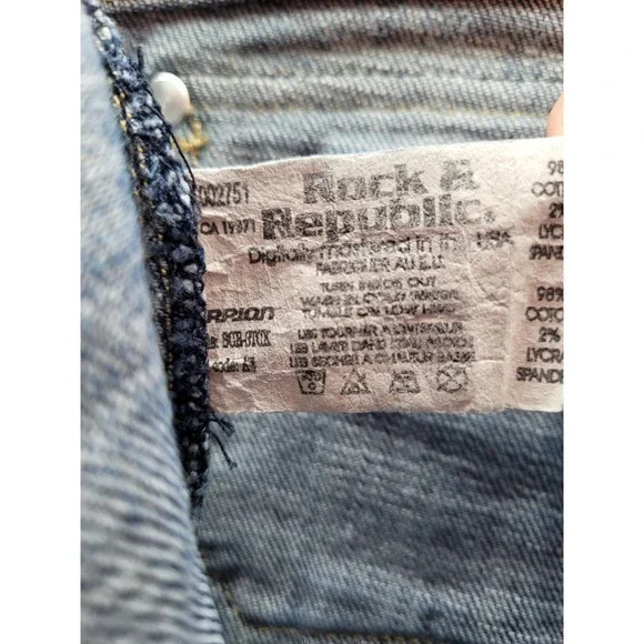 HP Rock and Republic Flap Button Back Pocket Embellished Denim‎ Bootcut Jeans
